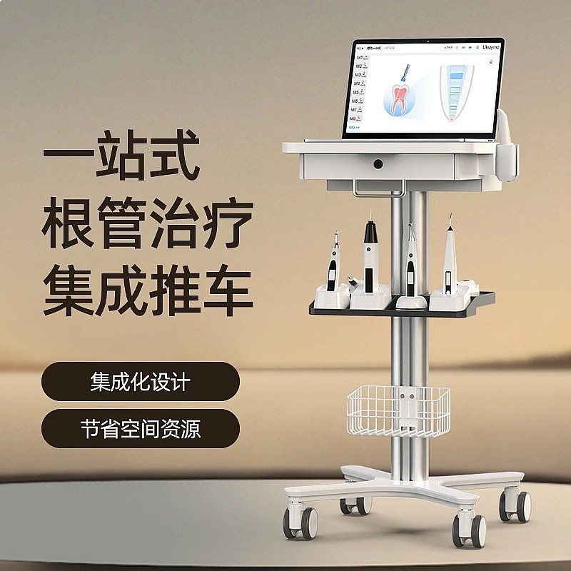Dentals Cart Root Canal Treatment Mobile Instrument Trolley Clinic Storage Organizer