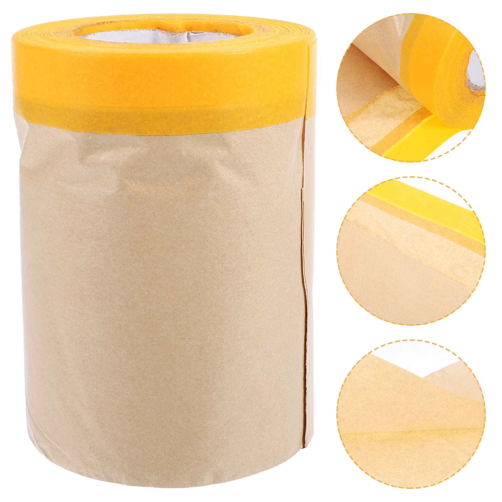 

2PCS Kraft Paper Protective Masking Film 15cmx15m Automotive Painting Supplies Furniture Floor Covering Multipurpose