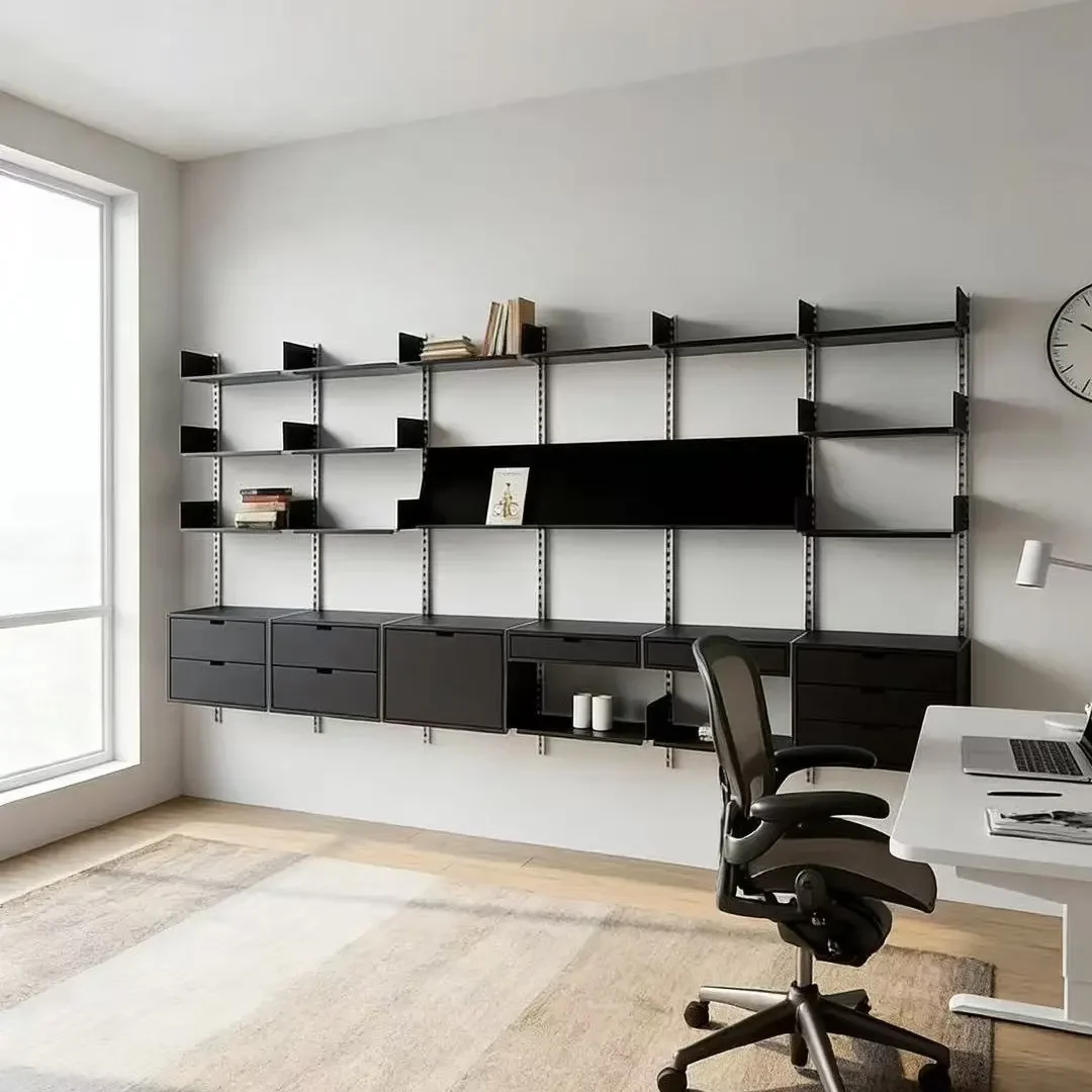 a*-Italian simple display stand, living room wall-mounted display stand, creative design, storage stand, adjustable track rack.