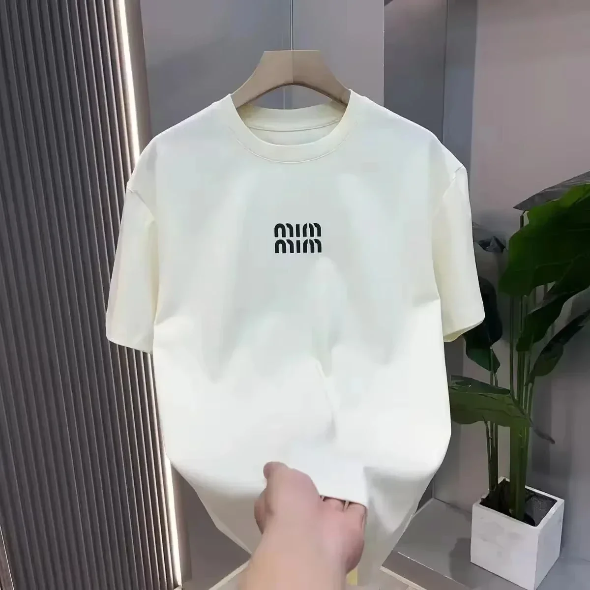 Y2K Italian Tide Tshirts Summer New Unisex Oversized Letter Print Cotton Tees Luxury Streetwear Couple Matching Breathable Tops