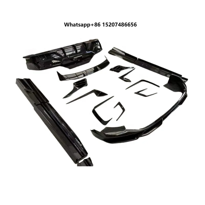 For Eletre Body Kit PK Style Dry Carbon Fiber Front Lip Side Skirts Rear Diffuser Rear Spoiler