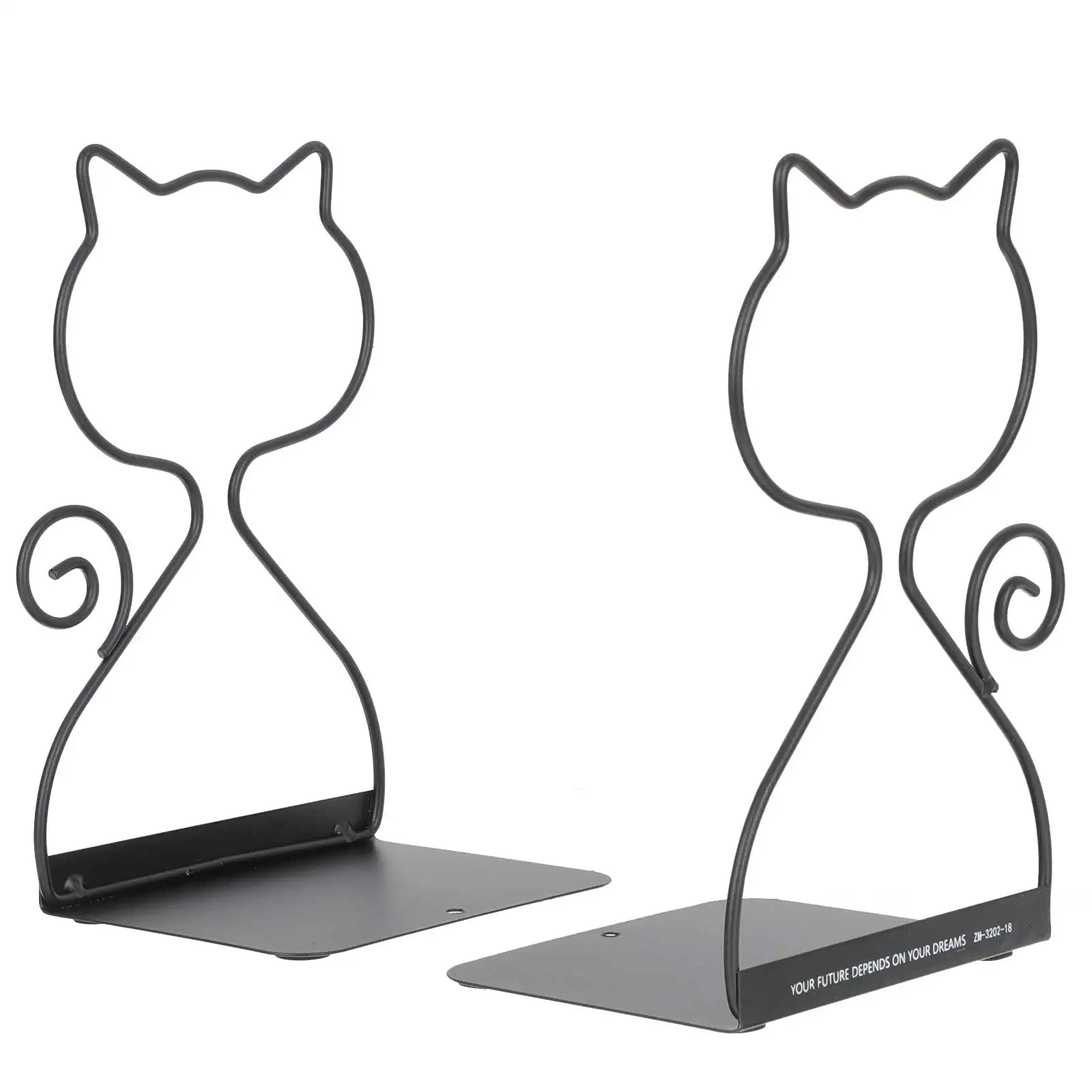 

2 Pcs Book Stand Iron Crafted Metal Sturdy Bookend Shelf ganizer Home Office Library Desktop File Holder Reading Stand