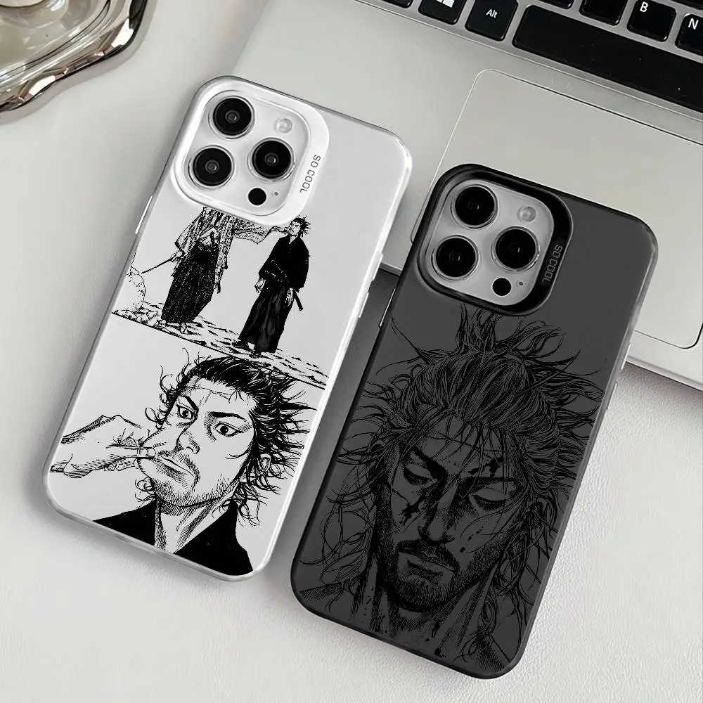 حافظة هاتف ساخنة رائعة على شكل حرف V لهاتف آيفون 16 15 14 13 12 17 برو ماكس زر معدني مستقل مطلي بالكهرباء