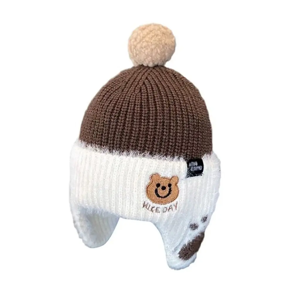

Winter Warm Wool ​​Baby Warm Hat Soft Cute Bear Ear Protection Hat Children Beanies