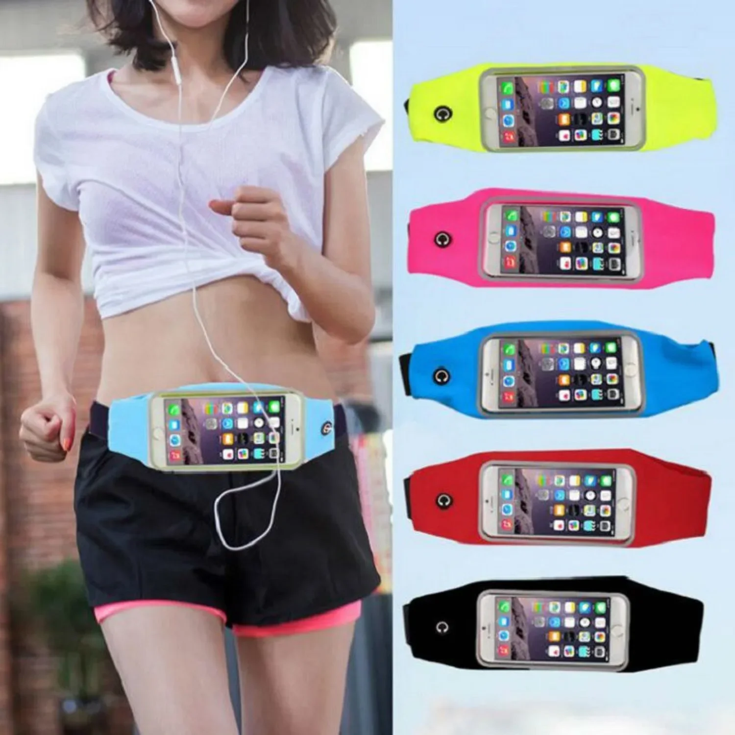 Belt Bag Mobile Phone Bag for Running Touch Screen Run Jogging Bag Waterproof Women Sports Waist Fanny Pack Sport Accessories