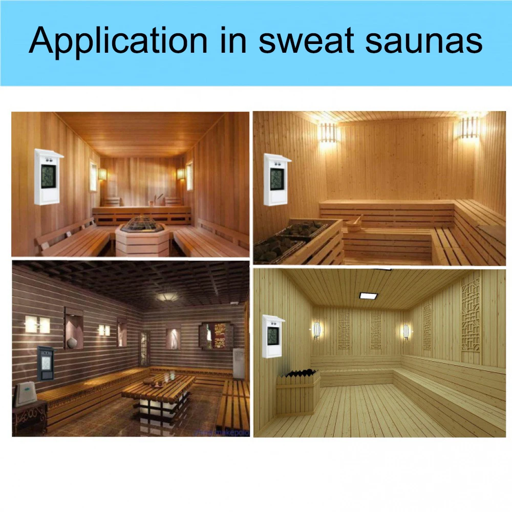 

Grow Rooms Electronic Thermometer LCD Digital Max/Min -20~50℃/-4-122℉ Temperature Gauge ℃/℉ Switching Thermometer for Sauna Room