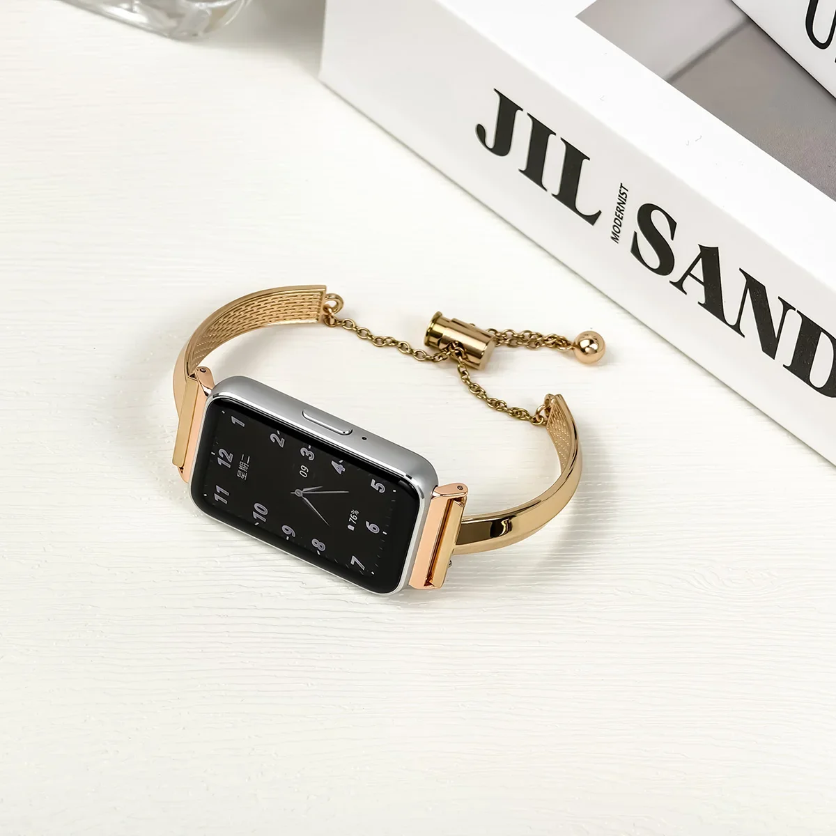 حزام جديد لسوار Samsung Galaxy Fit 3 للسيدات من الفولاذ المقاوم للصدأ المعدني لساعة Galaxy Watch Fit 3 #4