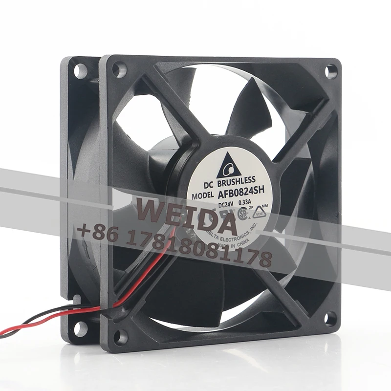 Delta 8025 24V 0.33A AC EC large air volume measurement Double ball inverter 8CM AFB0824SH cooling fan