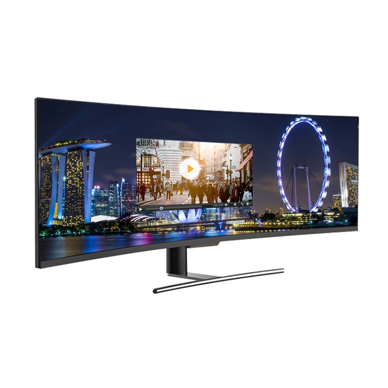 49 Inch 4K 144HZ Gaming Monitor DP Cable Game Monitor Curved PC Monitor Ultra Wide Screen Display For Immersive Game Play