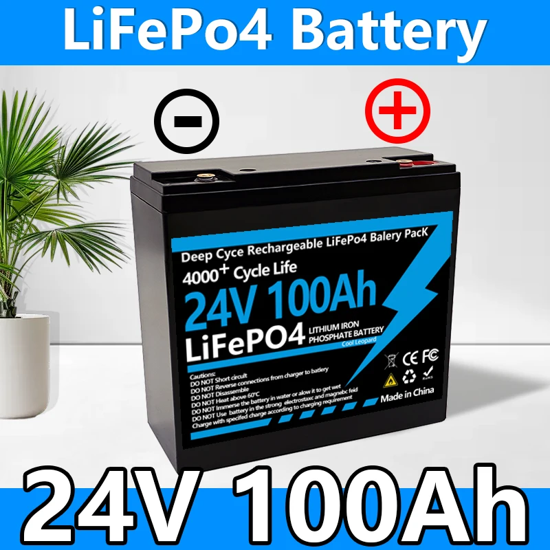 

24v 100Ah Lifepo4 Battery Lithium iron phosphate Rechargeable Cell For DIY 24V RV Solar Camping EU Stock Grade A 6000 cycle