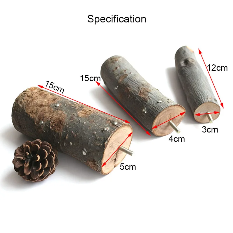 Pet Hamster Toy Natural Apple Tree Branch Teeth Grinding Playing Standing Cage Toy Rabbit Chinchilla Small Animal Supplies New view 5