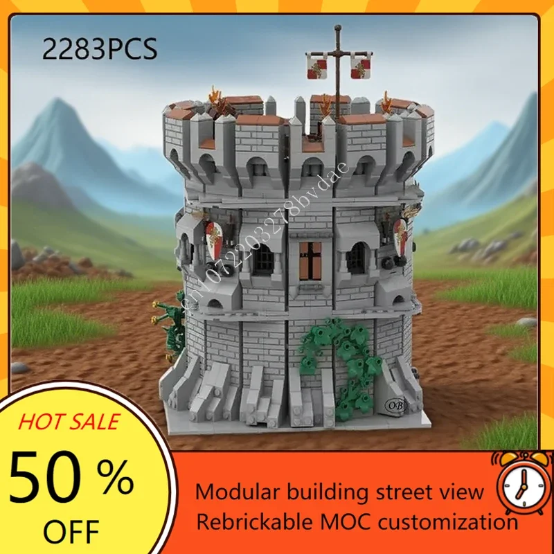 

2283 шт. MOC, средневековый замок, модель-головоломка на заказ, замок башня, технический набор для сборки «сделай сам», игрушка для детей, подарок на праздник, день рождения
