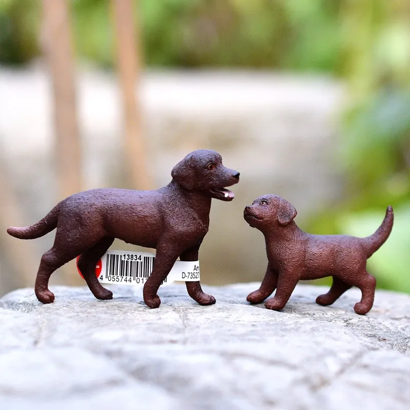 

Мини-фигурка из ПВХ, милый щенок, коричневый лабрадор