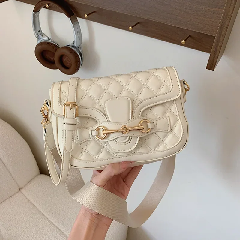 

2025 Structured Saddle Bag - Women's Crossbody/Shoulder Purse with Modern Equestrian Leather Accents, Day-to-Night Versatile