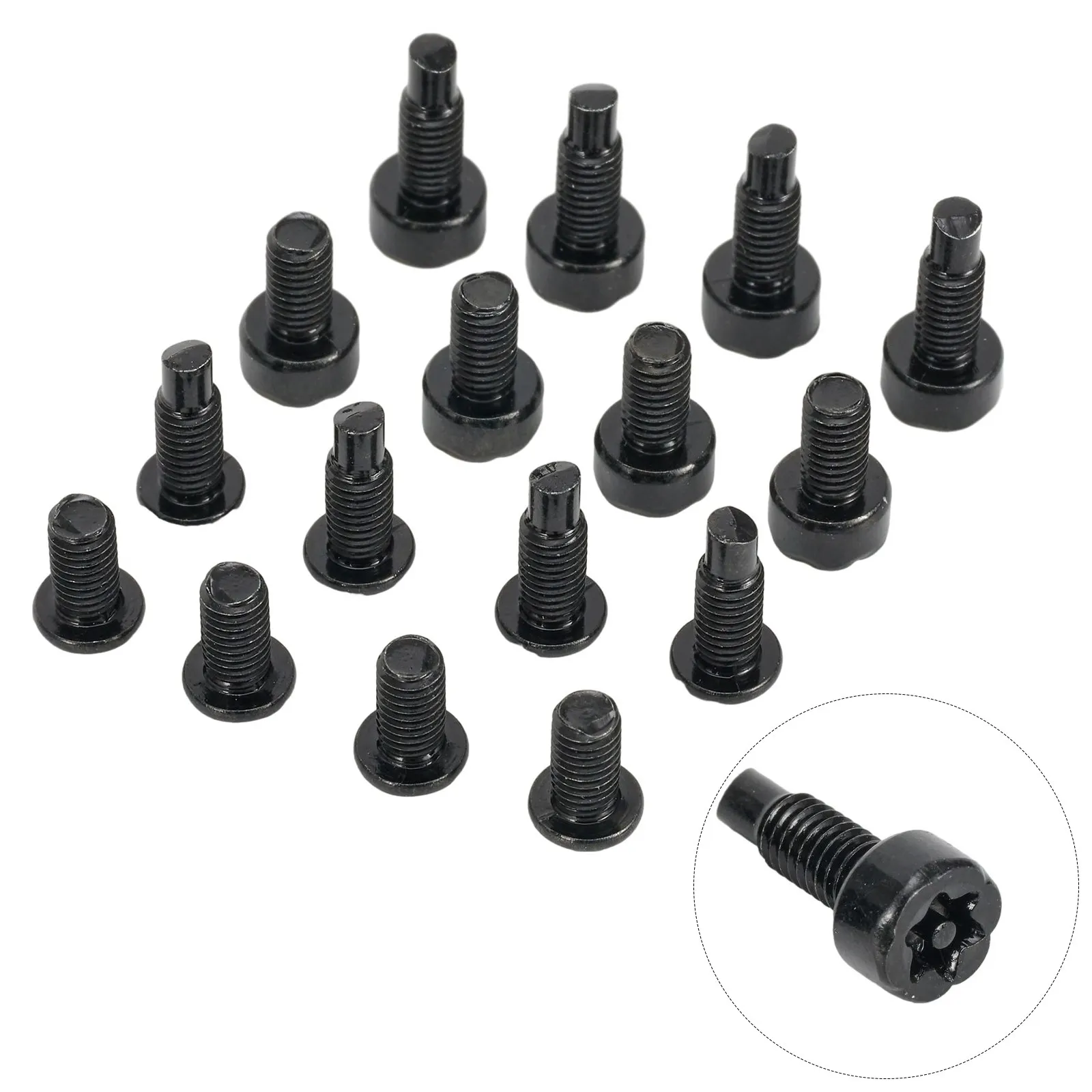 16 Pcs Screws T16 T5 Short Long For Ring Doorbell Galvanization Carbon Steel Black Part Replacement Home Accessory