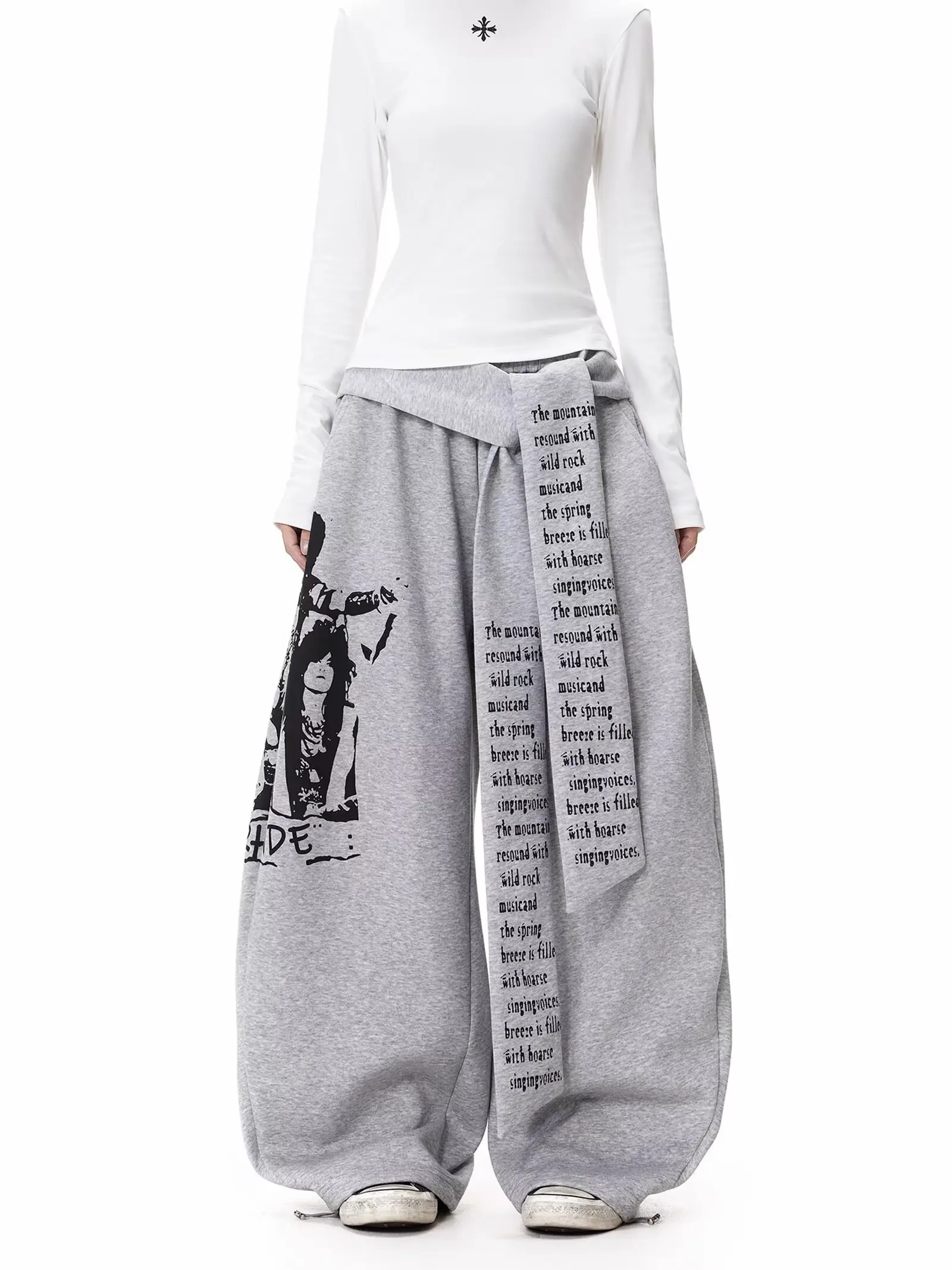 Hip-hopowy styl uliczny, wszechstronna moda, nowy styl, luźne spodnie męskie i damskie z szerokimi nogawkami, styl Y2K Harajuku, spodnie codzienne.