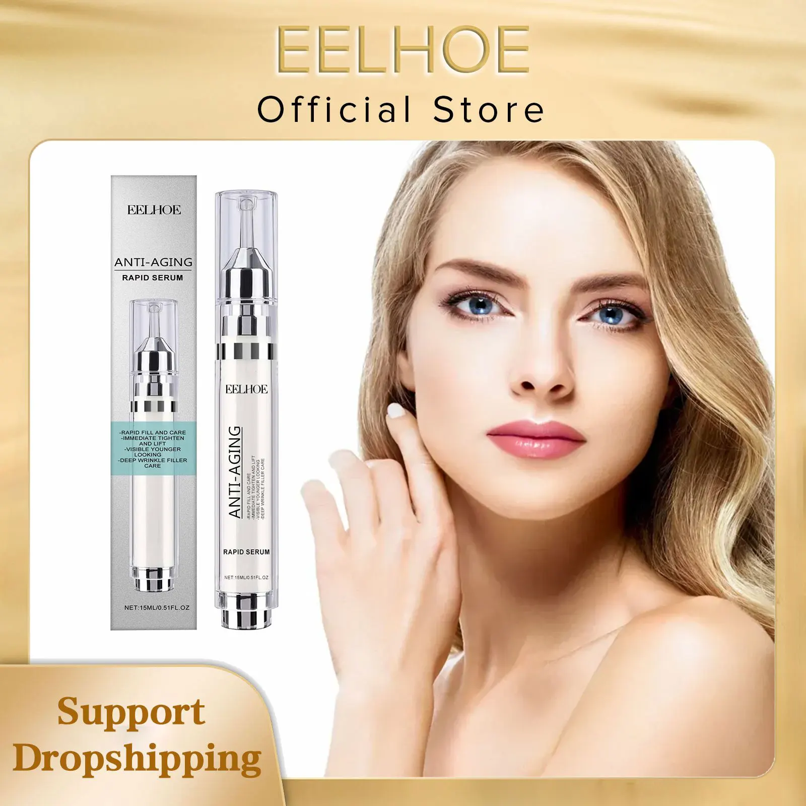 

EELHOE Skin Firming Rejuvenating Serum Collagen Smooth Face Skin Tightening Moisturizing Skin Care Hyaluronic Acid Facial Serum