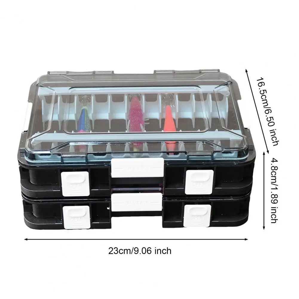 

Ящик для хранения приманок, вместительный органайзер для приманок, коробка для рыболовных снастей с несколькими отделениями, органайзер для приманок для рыболов