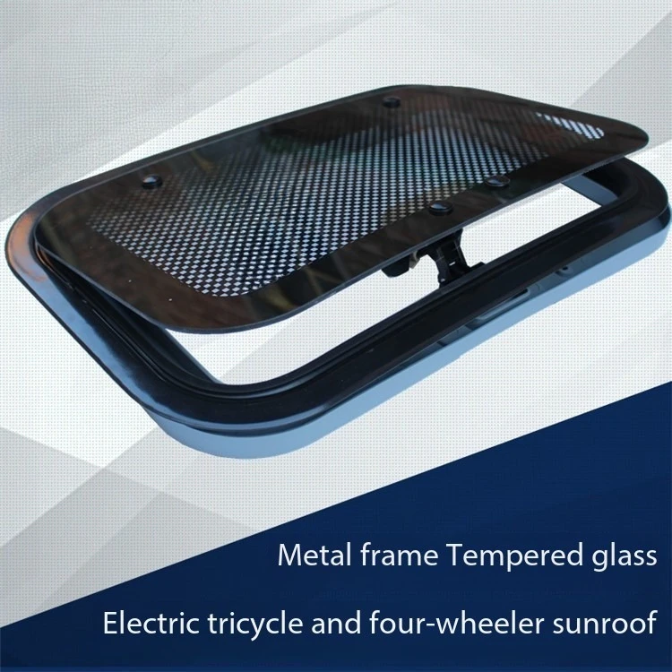 Universal Manual Pop-Up Sunroof for Electric Trikes, Weatherproof Seal Kit for Cab Enclosures and Roof Installation