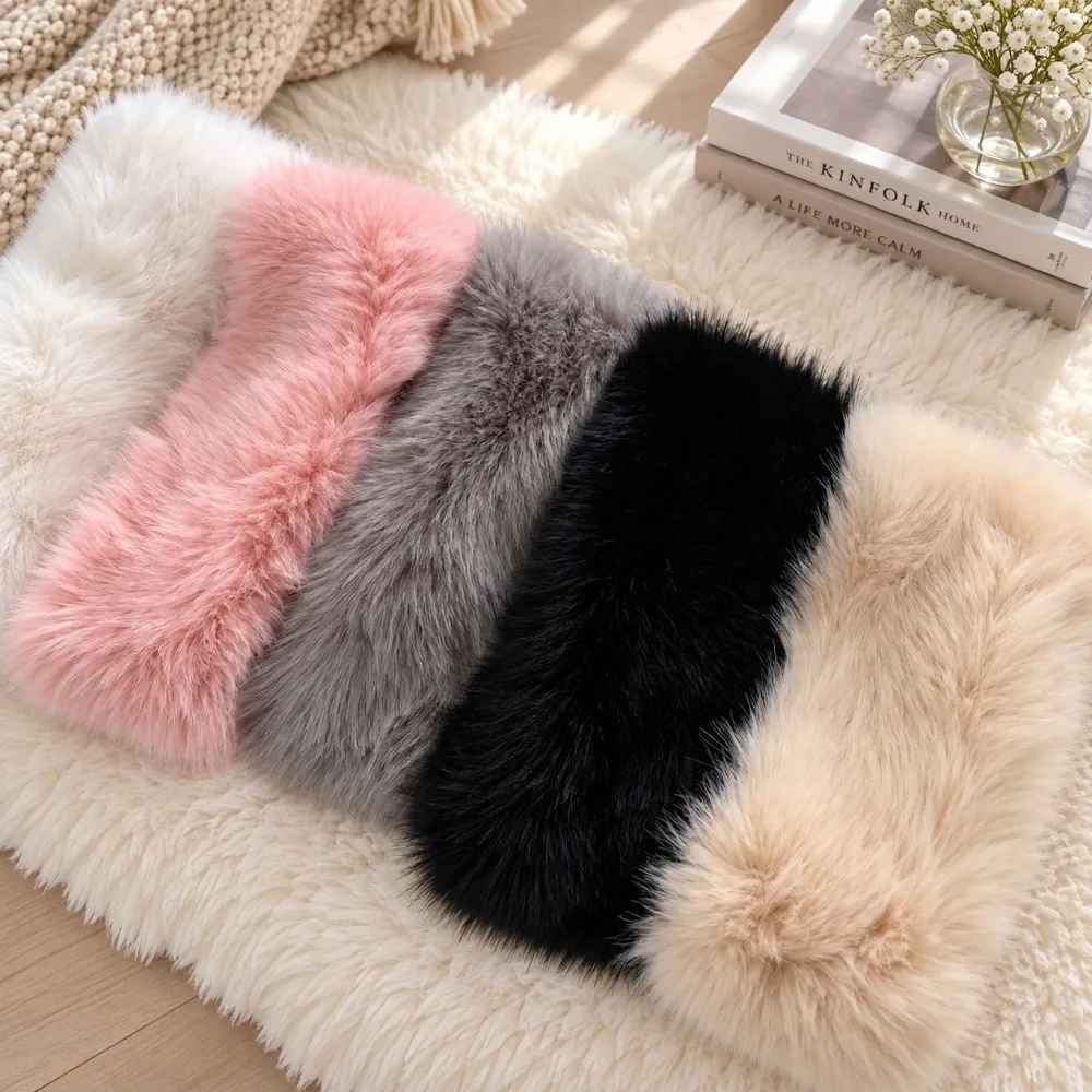 Soft Thick Furry Hairband Imitation Fox Fur Keep Warm Fake Fur Hat Russian Style Keepwarm Headband Women