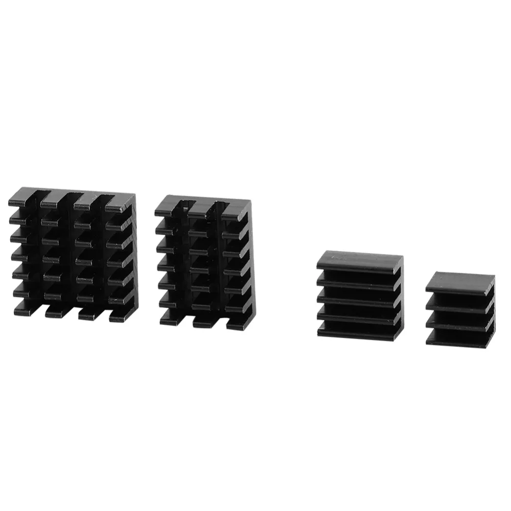 5Set/20Pcs Aluminum Heat Sink for Raspberry Pi with Adhesive Black Aluminum Heat Sink Heat Sink Computer Cooling