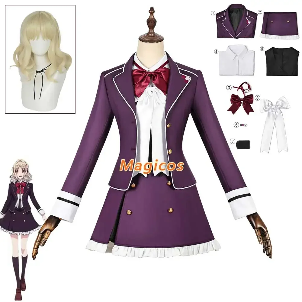 

Komori Yui Cosplay Anime DIABOLIK LOVERS Costume JK School Skirt Coat Uniform Set Woman Lovely Halloween Carnival Party Suit