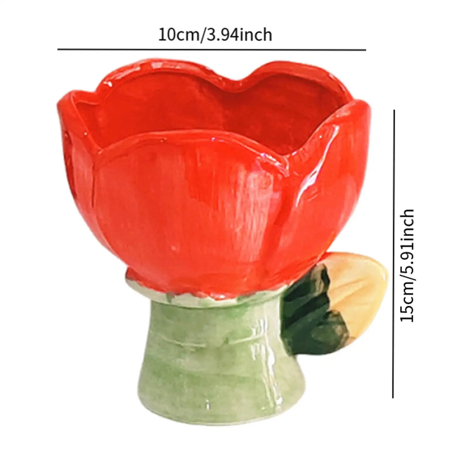 Flower Shaped Bowl Fruit Salad Bowl Porcelain Trendy Display Decorative Lightweight Tableware Parfait Cup for Pudding