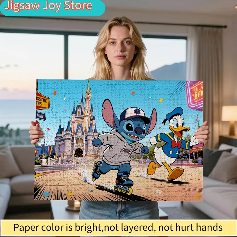 

Пазл-головоломка 1000 деталей: Дисней, Стич и Дональд Дак | Игрушка-антистресс для взрослых «Замок», безрамный настенный декор