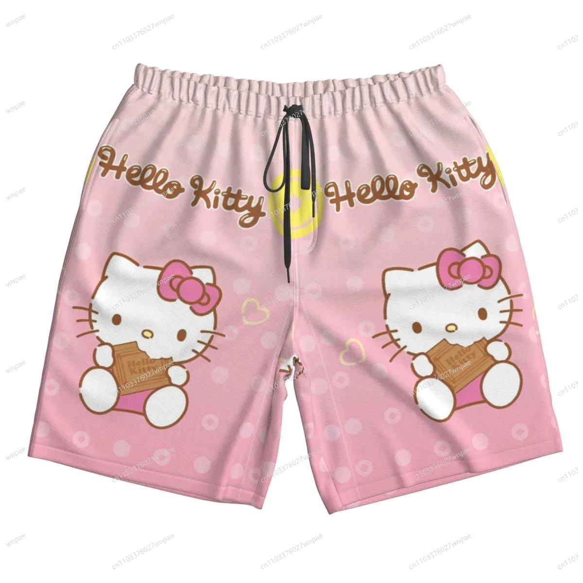 

Sanrio Hello Kitty Men's Swim Trunks Quick Dry Kitty White Beach Shorts for Vocation
