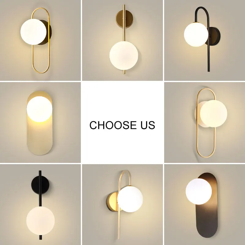 

Nordic LED Wall Lights Wall Lamps with G9 Light Bulb for Bathroom Bedroom Black Gold Interior LED Wall Sconce for Foyer Stairs