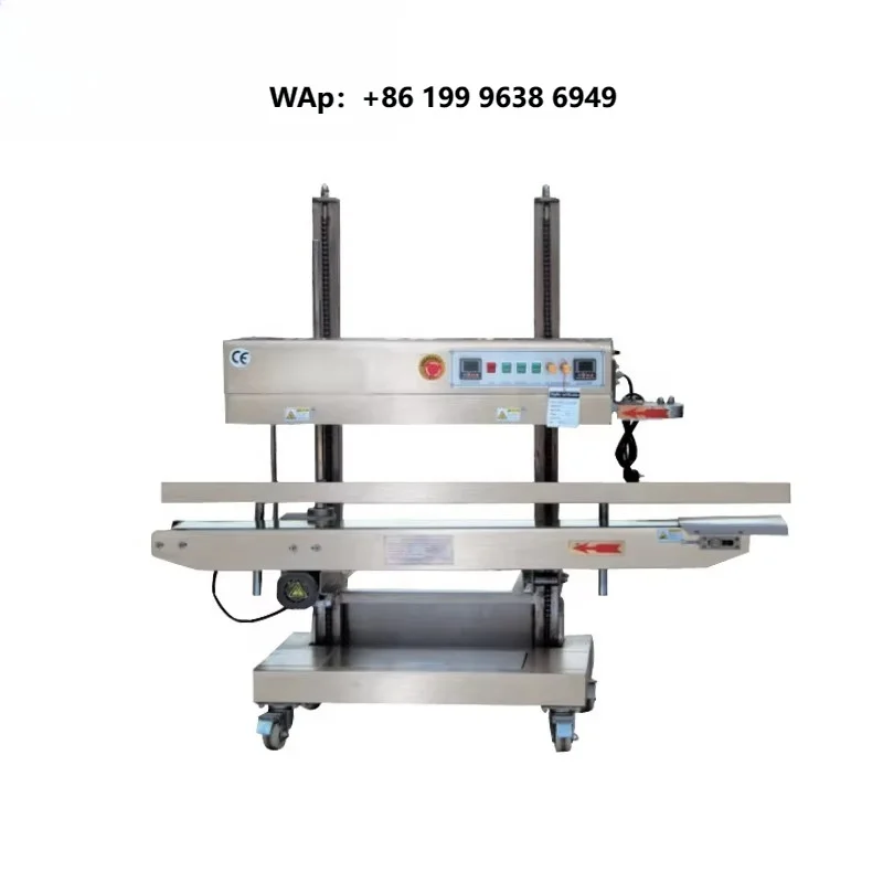 CBS1100V Model Gear-Driven Plastic Bag & Film Heat Band Sealer with Solid Ink Printing for Food Commodity & Chemical Packaging