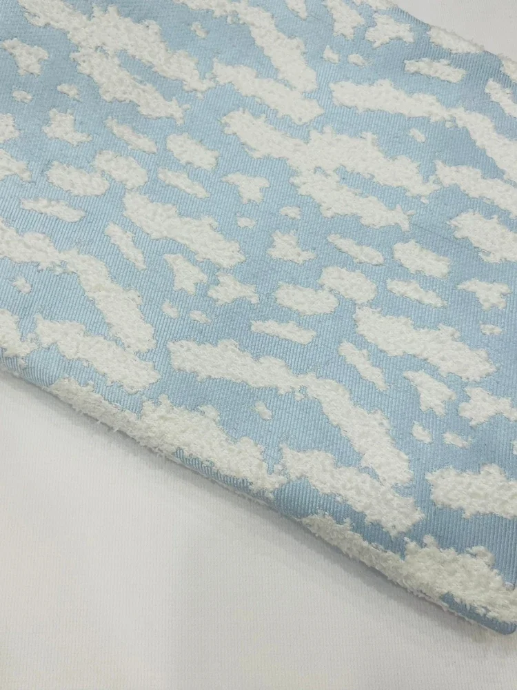 Chenille Leopard Print Jacquard Fabric Sofa Thick Backrest Pillow Soft Bag Fabrics Handmade Diy Sewing Clothing Cloth
