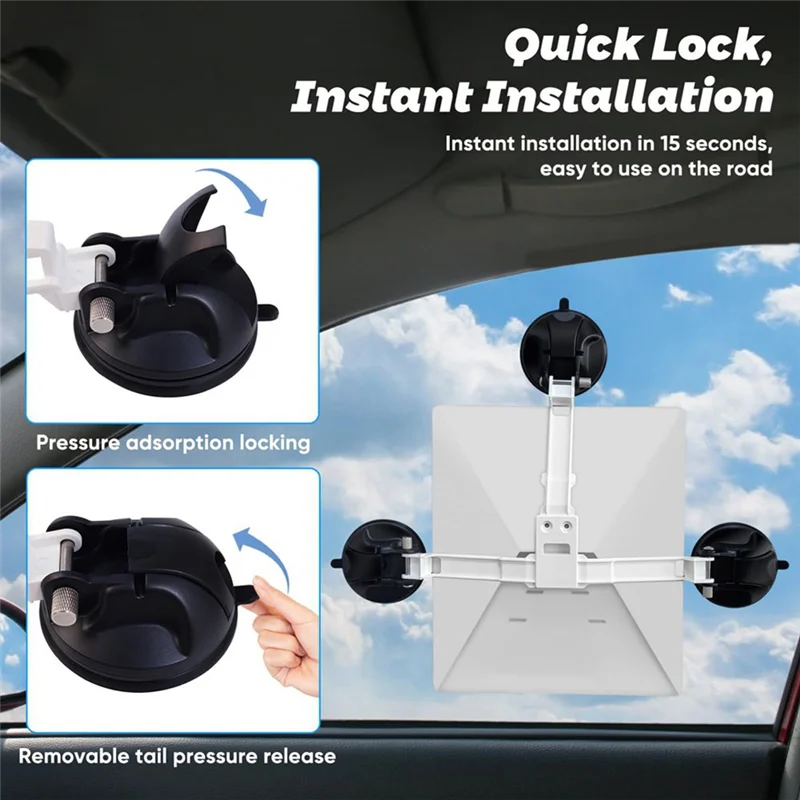 B03B-Receiver Bracket Universal Window Boat House Mounting Kit Strong Suction Cup Mount