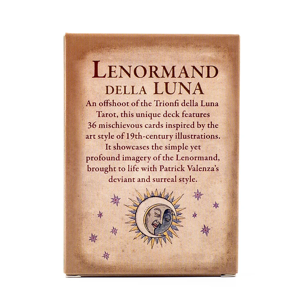 36Pcs Lenormand Della Luna Tarot Deck Tabletop Cards Of Group Games For Parties Precognition & Divinatio Oracle Set 7.3*10.2cm