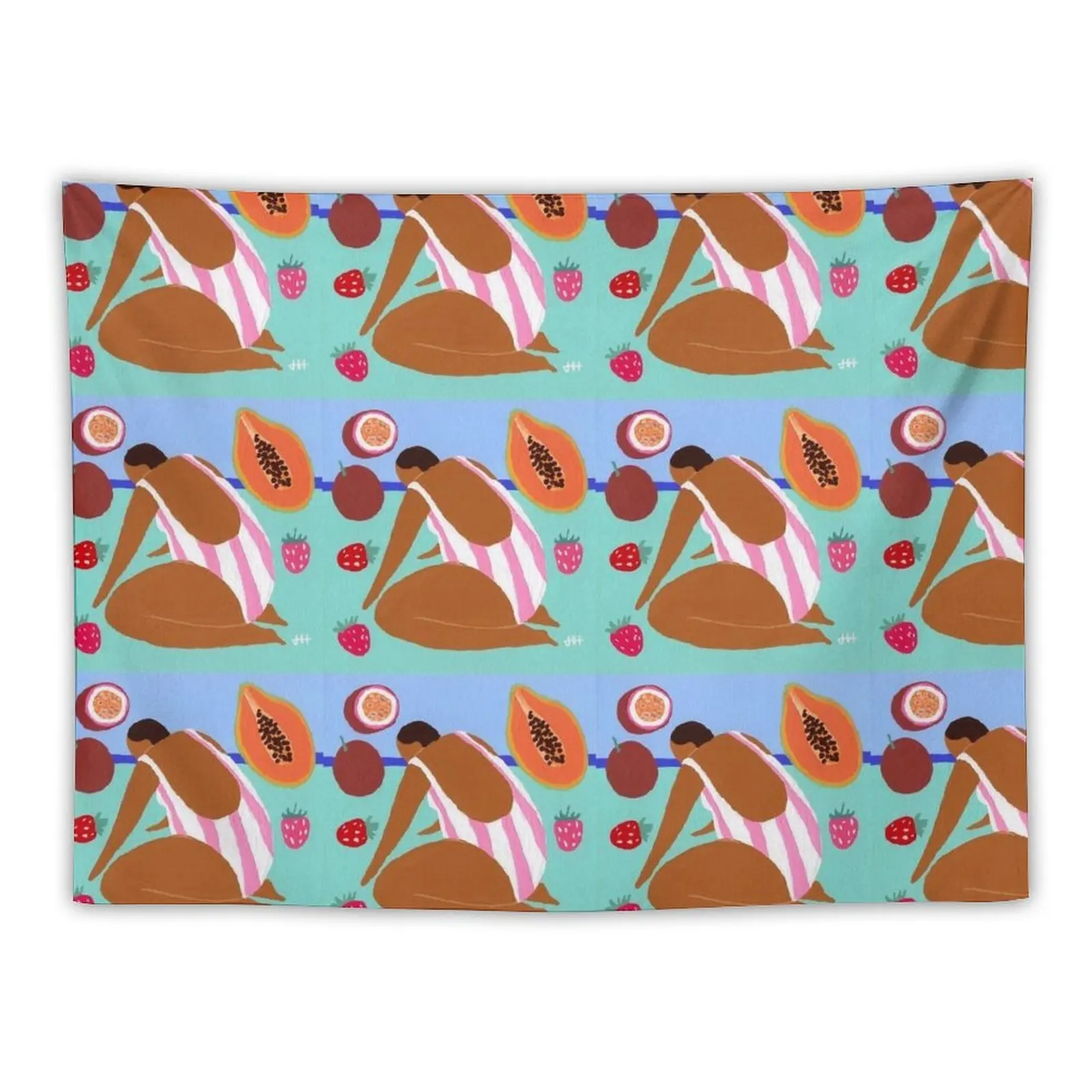 

New Pink papaya passionfruit Tapestry Room Aesthetic Aesthetic Decoration Home Decor Aesthetic