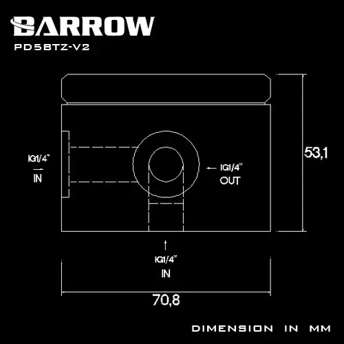Barrow-bomba de agua acrílica de YKD5BTZ-V2 / PD5BTZ-V2 POM/PMMA, bomba de serie D5/MCP655, refrigeración por agua para ordenador