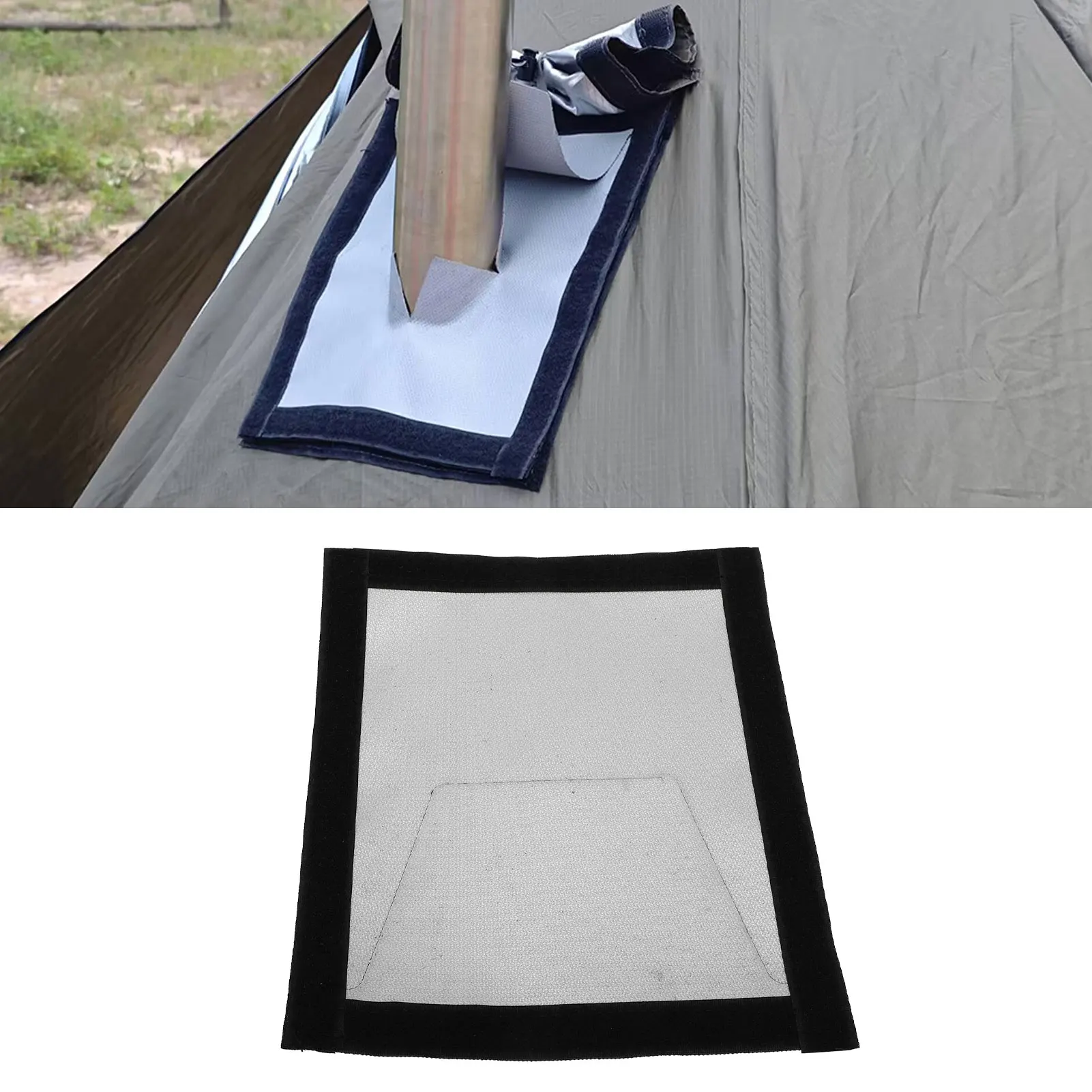 Tent Stove Jack Tent Stove Jack Heatproof Flame Retardant Tent Chimney Anti Scald  With Rain Flap for Camping Tents 9x7.9in