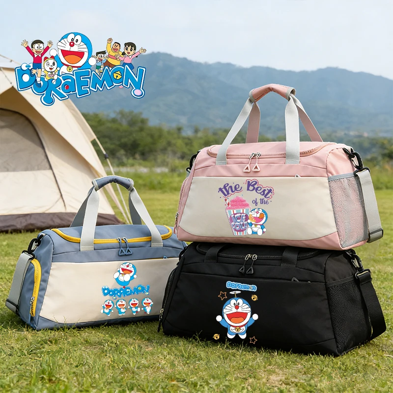

Doraemon Travel Bag Anime Cute Women Waterproof Gym Sport Bag Fitness Handbag Men Portable Storage Bag Fashion Shoulderbag Gift