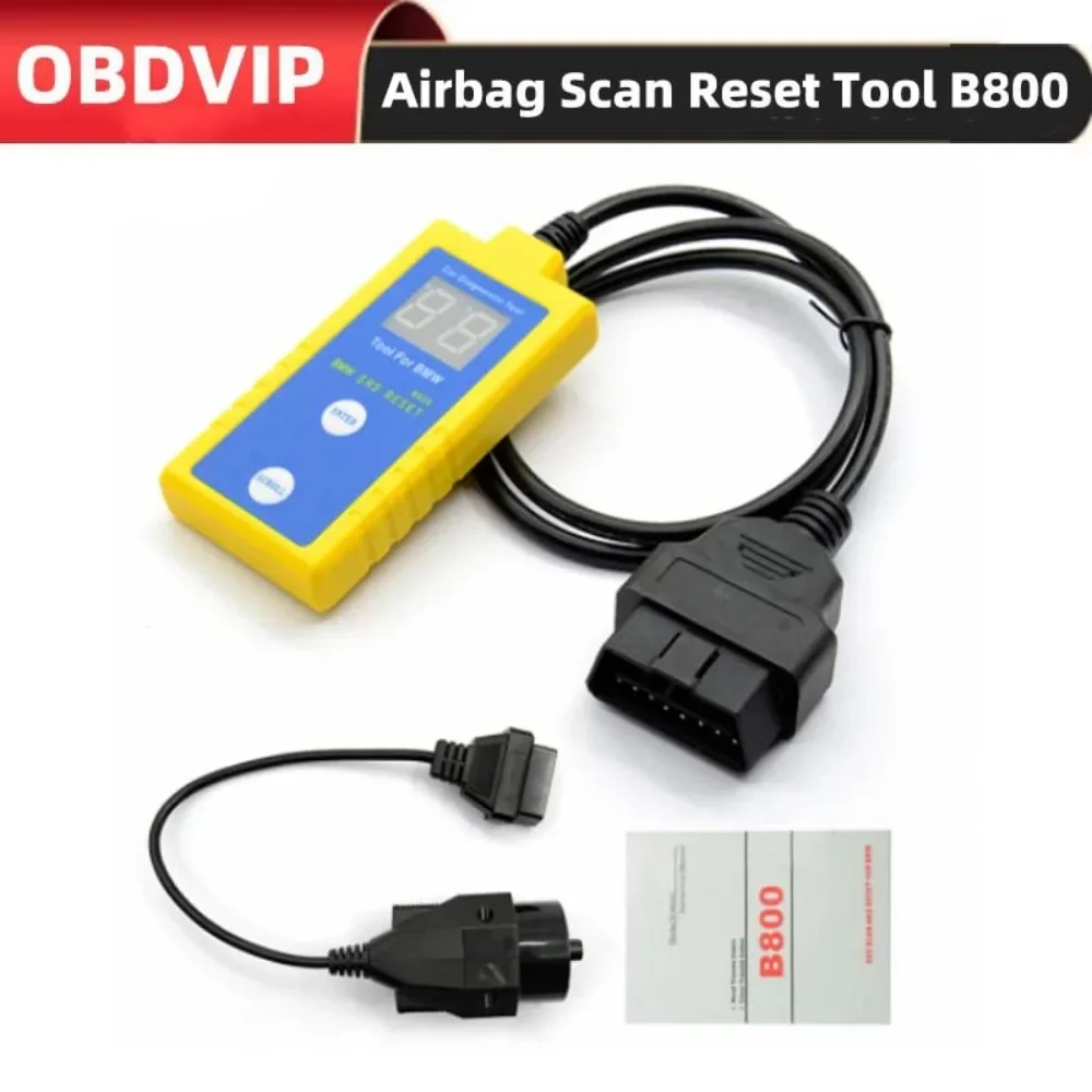 BMW Airbag Repair Instrument B800 Auto SRS Scan Reset Tool OBD2 SRS Scanner for BMW E34 E36 E38 E39 E46 1994-2003 Repair Tool