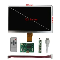 10.1 Inches 1024*600 Screen Display LCD TFT Monitor With Remote Control Driver Board HDMI-Compatible For Orange Raspberry Pi 3