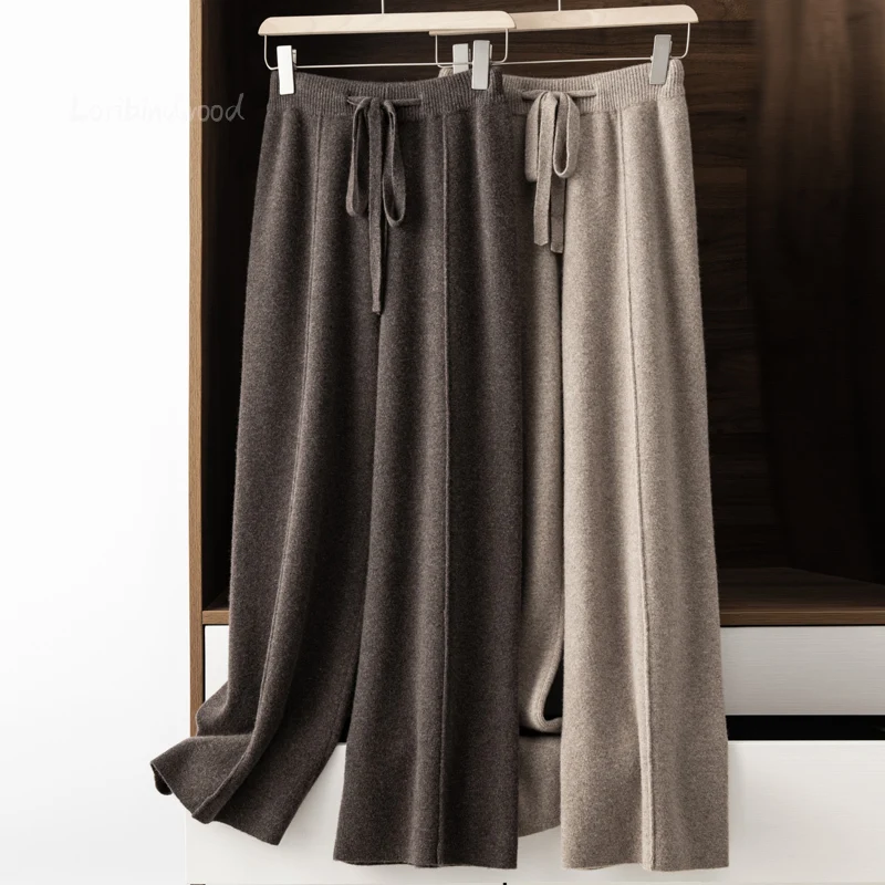 

Temperament Wide-leg Pants Women's High-waisted Pants Loose Casual Straight Leg Outside To Wear Trousers Autumn and Winter 2023