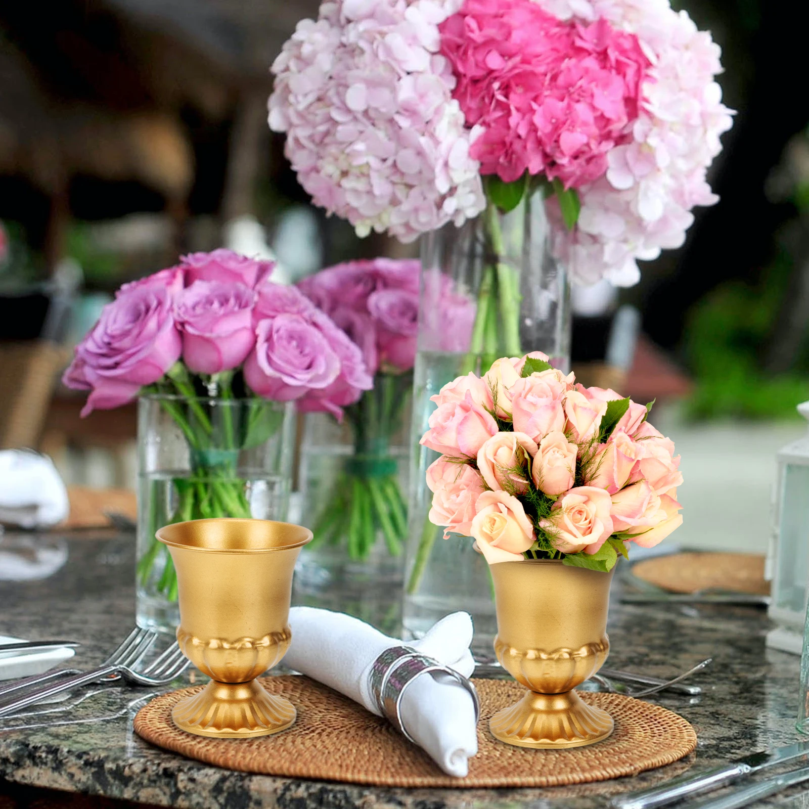 

1pcs Vintage Flower Retro Iron Cup Vase Home Office Decor European Style Household Decorative Vase For Diy Arrangement Layout