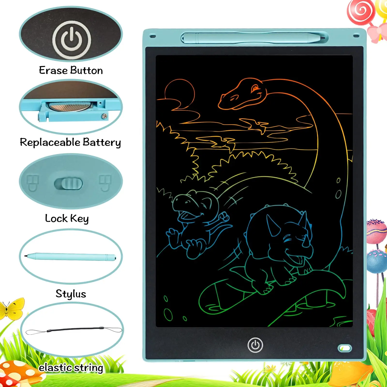 Toys For Children Educational 10 inch LCD Colorful Painting Electronic Drawing Board HandWriting Tablet Electronic Pad Gift