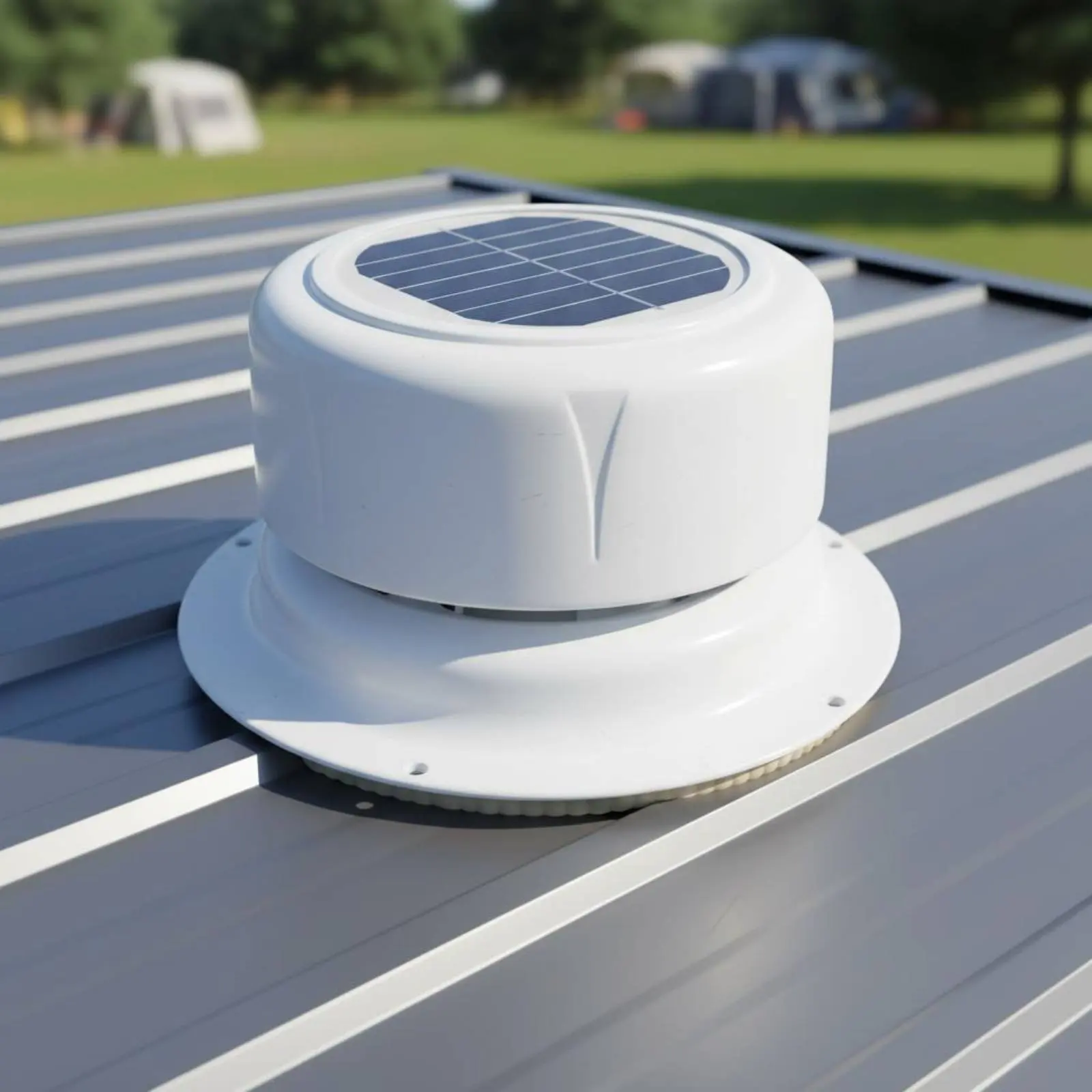 RV Dome Vent Fan Energy Saving Solar Powered Roof Vent Fan Travel Trailer Roof Vent Moisture Control Solar Air Vent