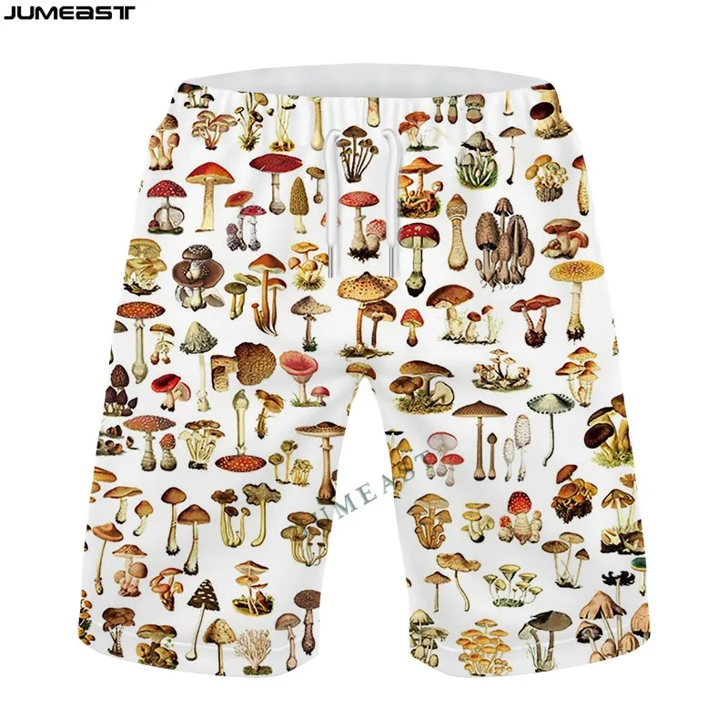 Jumeast Y 2K Mannen Vrouwen 3d Bedrukte Wilde Paddenstoelen Camouflage Shorts Broeken Board Short Strand Casual Joggingbroek Korte Broek