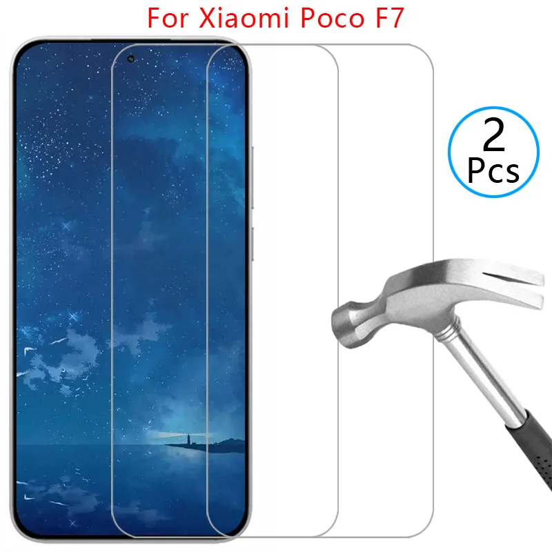 واقي شاشة من الزجاج المقسى لهاتف شاومي بوكو f7 على pocof7 f 7 7f 5g فيلم الهاتف glas 9h xiomi xaomi xiami poc pco