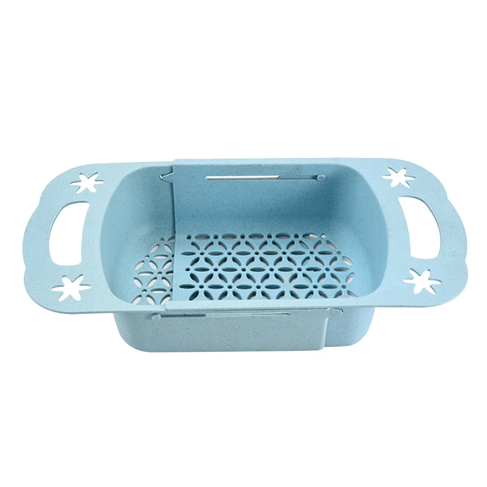 

Drain Basket Sink Rack Storage Food Drainer Washing Kitchen for Dishes Strainer