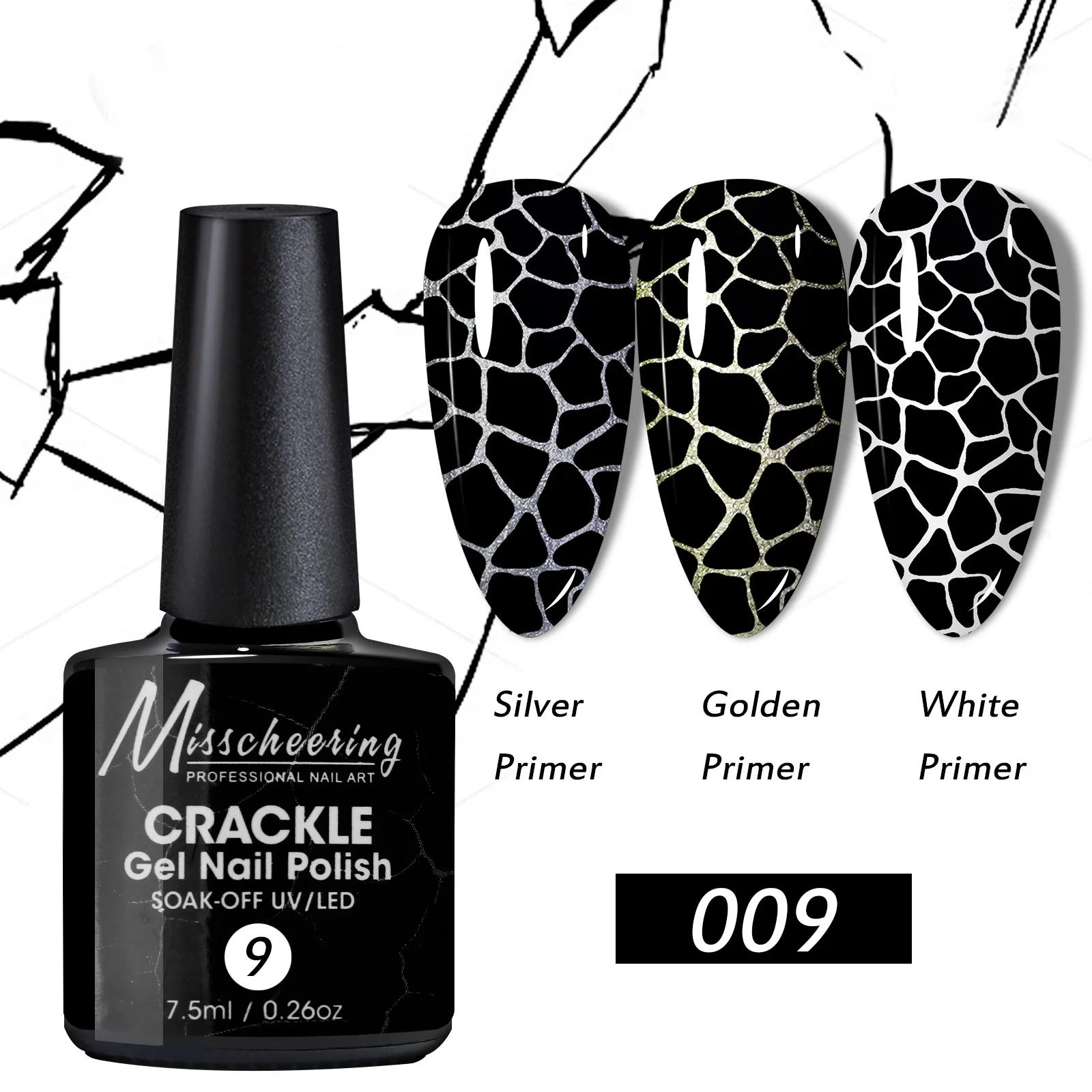 7.5ml Crackle Gel Nail Polish Hybrid Vernis Semi Permanent Nail Varnish Uv Led For Manicure Art False Nails