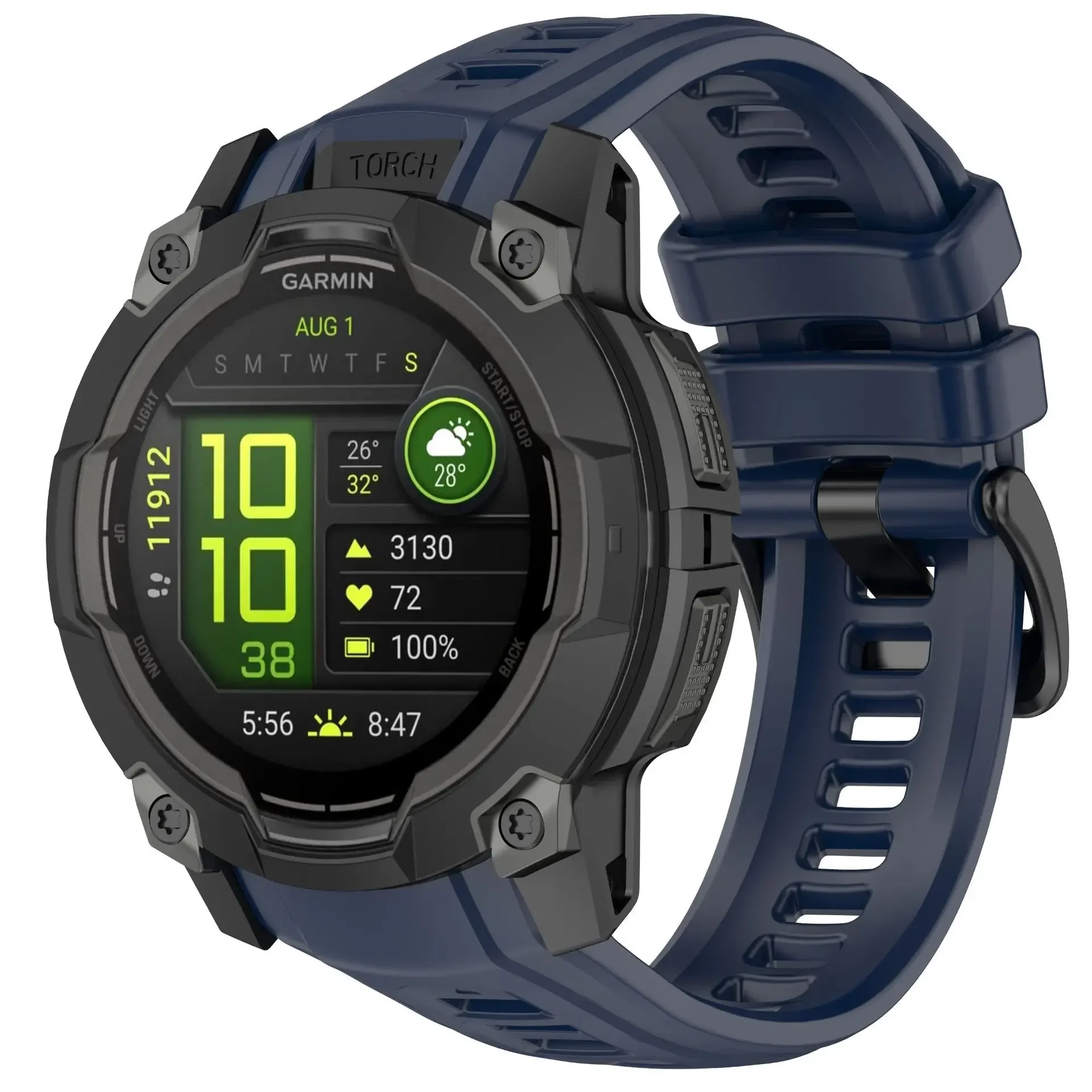 Oficjalny miękki silikonowy pasek do Garmin Instinct 3 Amoled 50mm 45mm sportowy pasek do zegarków Garmin Instinct 3 Solar 45mm 50mm bransoletka