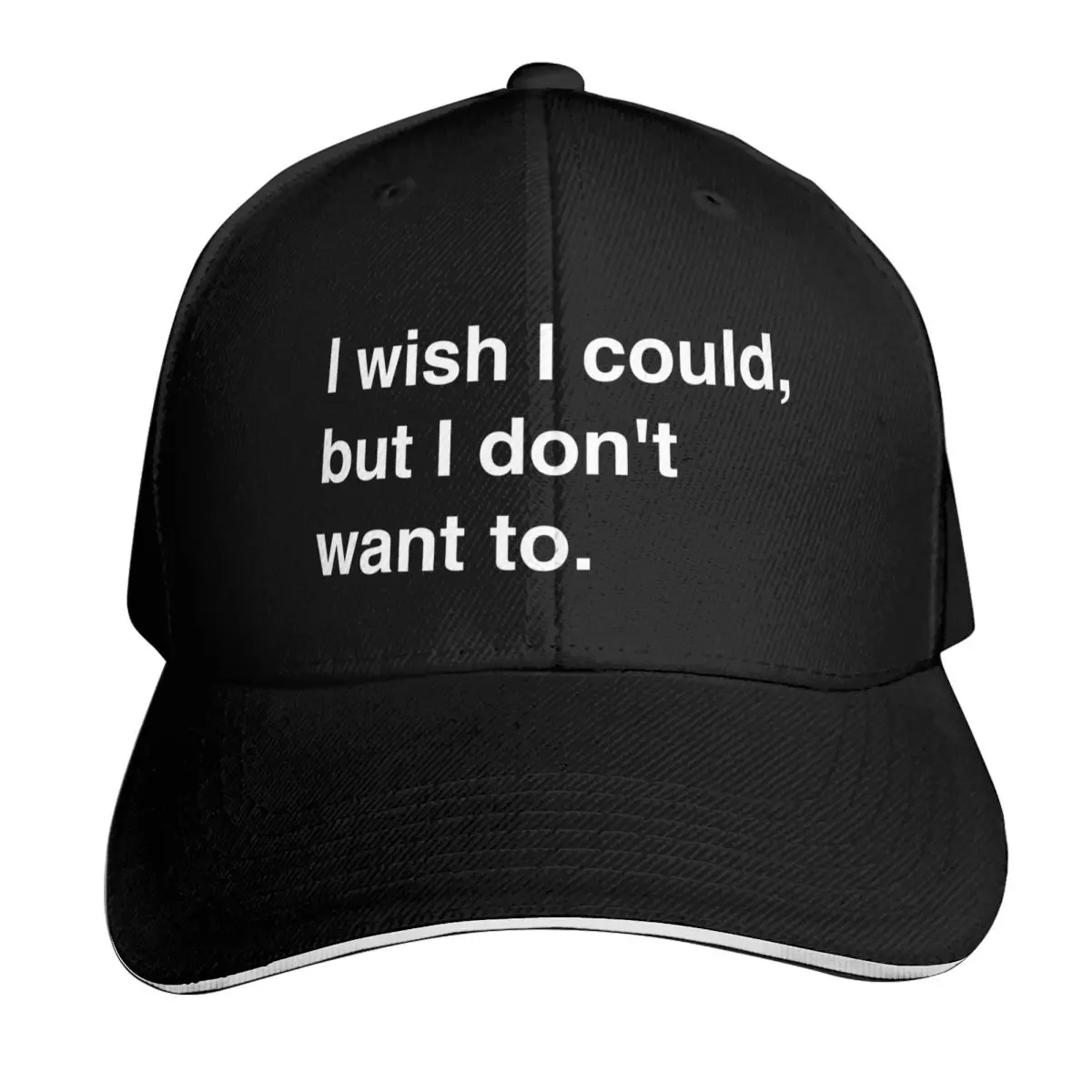 

I wish I could, but I don't want to. Baseball Cap fun hats Christmas Hat |-F-| Men's Women's